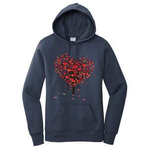 Happy Valentine's Day Love Heart Grows On A Tree Graphic Tee Gift Women's Pullover Hoodie