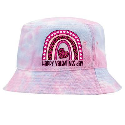 Happy Valentines Day Leopard Valentine Gift Tie-Dyed Bucket Hat