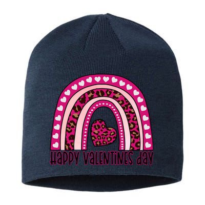 Happy Valentines Day Leopard Valentine Gift Sustainable Beanie