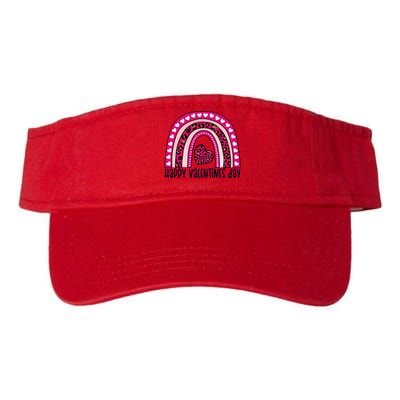 Happy Valentines Day Leopard Valentine Gift Valucap Bio-Washed Visor