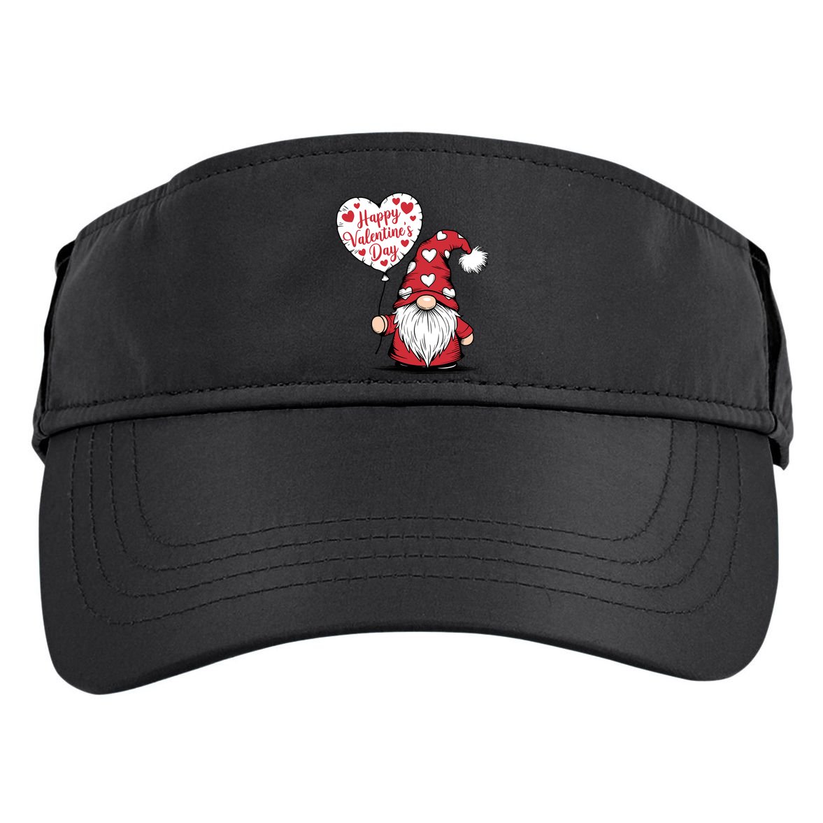 Happy ValentineS Day Cute Gnome Adult Drive Performance Visor