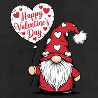 Happy ValentineS Day Cute Gnome Adult Drive Performance Visor