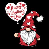 Happy ValentineS Day Cute Gnome Drawstring Bag