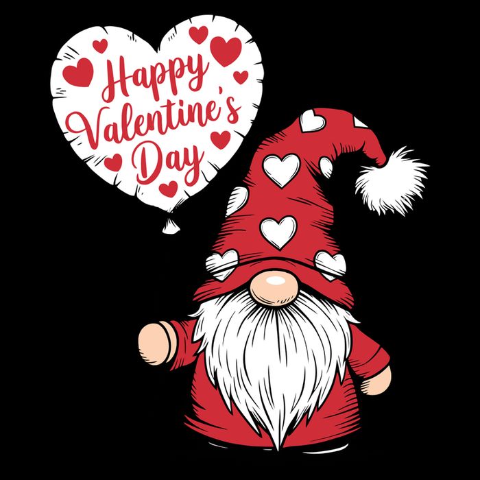 Happy ValentineS Day Cute Gnome Drawstring Bag