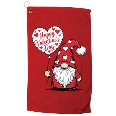 Happy ValentineS Day Cute Gnome Golf Towel
