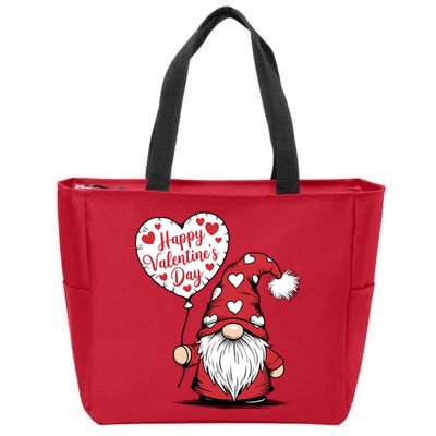 Happy ValentineS Day Cute Gnome Zip Tote Bag