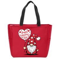 Happy ValentineS Day Cute Gnome Zip Tote Bag