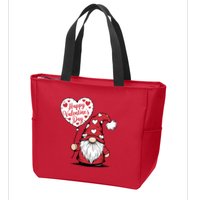 Happy ValentineS Day Cute Gnome Zip Tote Bag