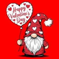 Happy ValentineS Day Cute Gnome Zip Tote Bag