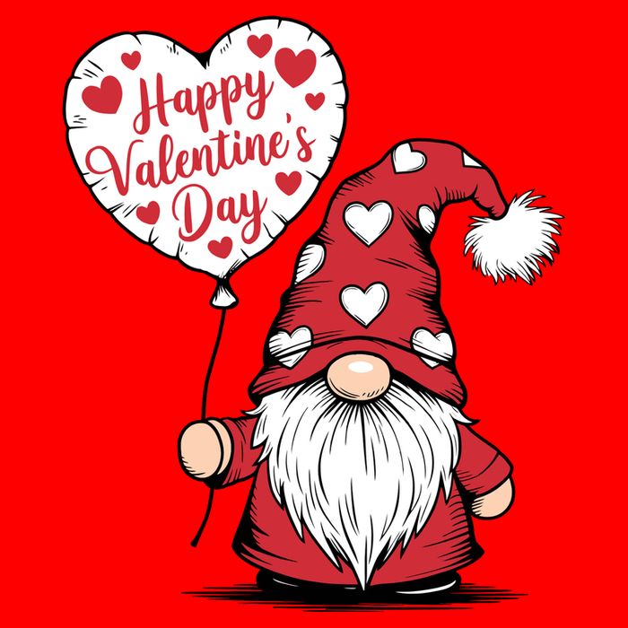 Happy ValentineS Day Cute Gnome Zip Tote Bag