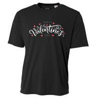 Happy Valentines Day Logo Cooling Performance Crew T-Shirt