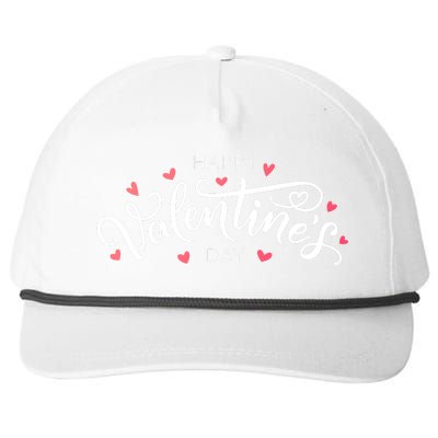 Happy Valentines Day Logo Snapback Five-Panel Rope Hat