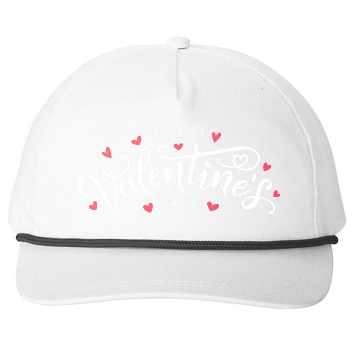 Happy Valentines Day Logo Snapback Five-Panel Rope Hat