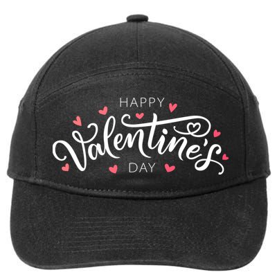 Happy Valentines Day Logo 7-Panel Snapback Hat