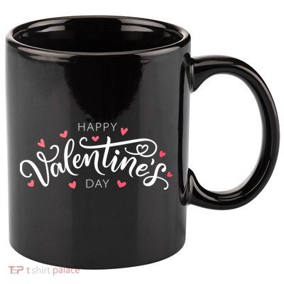 Happy Valentines Day Logo 11oz C Handle Ceramic Mug