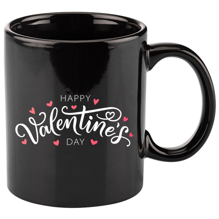 Happy Valentines Day Logo 11oz C Handle Ceramic Mug