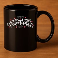 Happy Valentines Day Logo 11oz C Handle Ceramic Mug