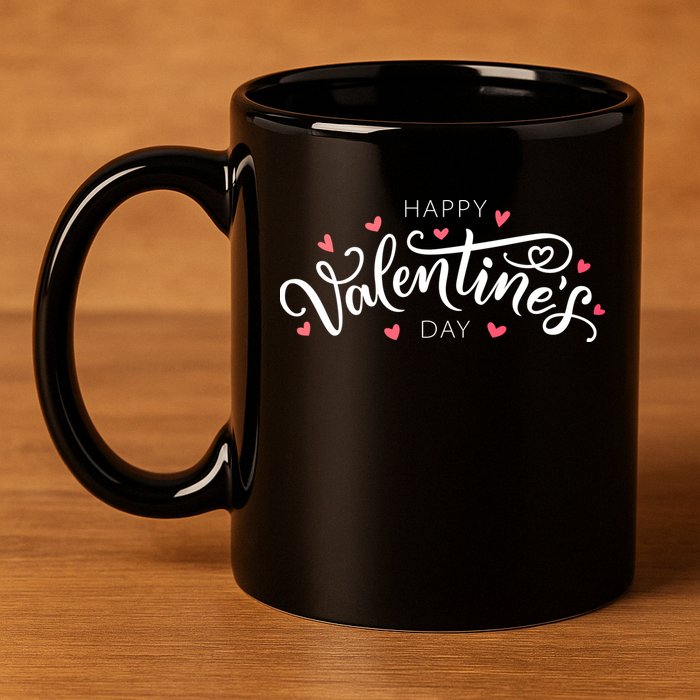 Happy Valentines Day Logo 11oz C Handle Ceramic Mug