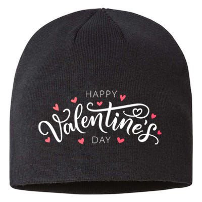 Happy Valentines Day Logo Sustainable Beanie