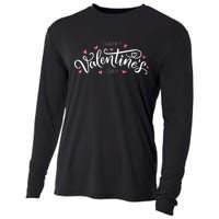 Happy Valentines Day Logo Cooling Performance Long Sleeve Crew