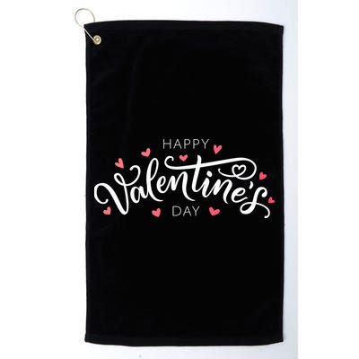 Happy Valentines Day Logo Golf Towel