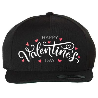 Happy Valentines Day Logo Wool Snapback Cap