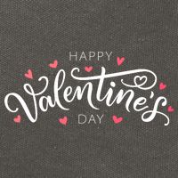 Happy Valentines Day Logo Cotton Canvas Backpack