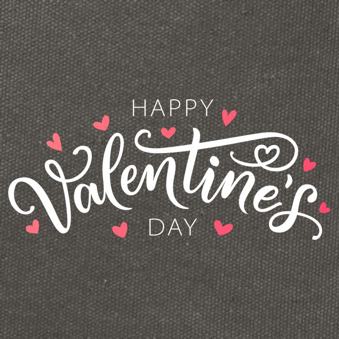 Happy Valentines Day Logo Cotton Canvas Backpack