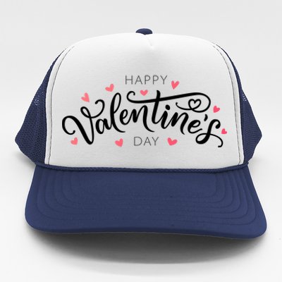 Happy Valentines Day Logo Trucker Hat