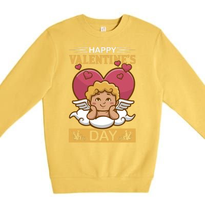 Happy Valentine's Day Premium Crewneck Sweatshirt