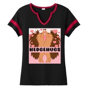 Hedgehugs Valentines Day Cute Hedgehog Vgiftday Pajama Couple Cute Gift Ladies Halftime Notch Neck Tee