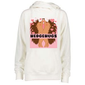 Hedgehugs Valentines Day Cute Hedgehog Vgiftday Pajama Couple Cute Gift Womens Funnel Neck Pullover Hood