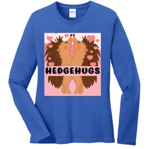 Hedgehugs Valentines Day Cute Hedgehog Vgiftday Pajama Couple Cute Gift Ladies Long Sleeve Shirt