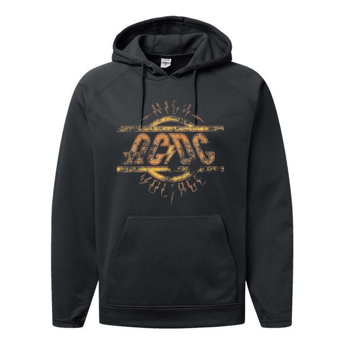 High Voltage Distressed Rock Music Band Performance Fleece Hoodie