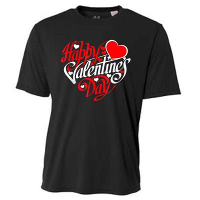 Happy Valentines Day Valentine Heart Shape Cooling Performance Crew T-Shirt