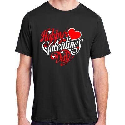 Happy Valentines Day Valentine Heart Shape Adult ChromaSoft Performance T-Shirt