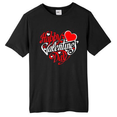 Happy Valentines Day Valentine Heart Shape Tall Fusion ChromaSoft Performance T-Shirt