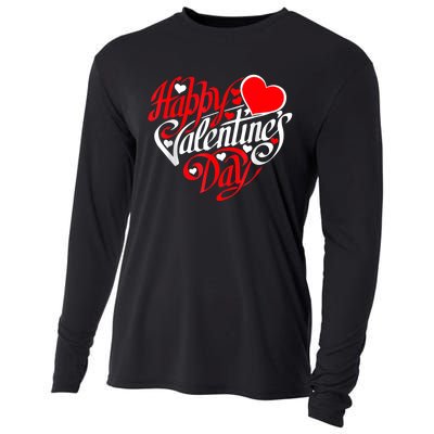 Happy Valentines Day Valentine Heart Shape Cooling Performance Long Sleeve Crew