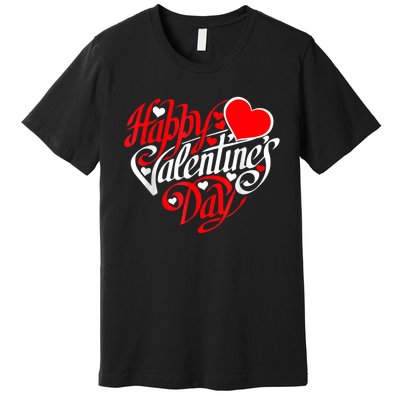 Happy Valentines Day Valentine Heart Shape Premium T-Shirt