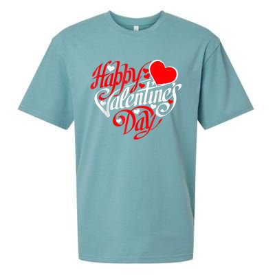 Happy Valentines Day Valentine Heart Shape Sueded Cloud Jersey T-Shirt