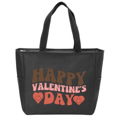 Happy ValentineS Day Celebration Graphic Zip Tote Bag