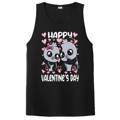 Happy Valentine's Day Panda Bears Pandas Valentines Day Cute Gift PosiCharge Competitor Tank