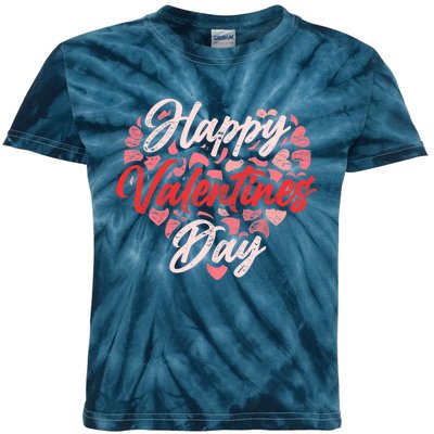 Happy Valentines Day Kids Tie-Dye T-Shirt