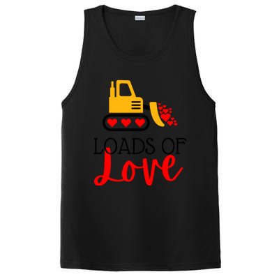 Happy Valentines Day Excavator Loads Of Love Great Gift PosiCharge Competitor Tank