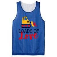 Happy Valentines Day Excavator Loads Of Love Great Gift Mesh Reversible Basketball Jersey Tank