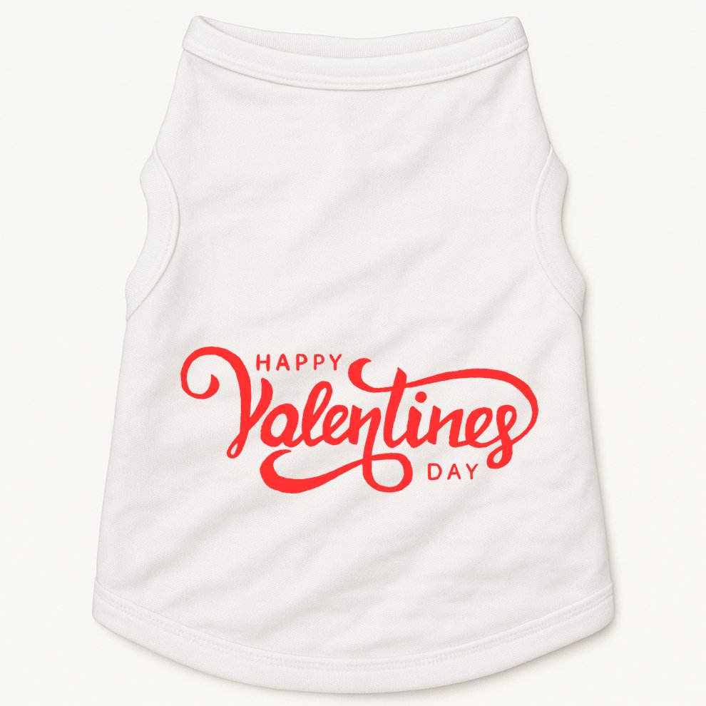 Happy Valentines Day Cute Holiday Gift Doggie Tank