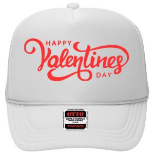 Happy Valentines Day Cute Holiday Gift High Crown Mesh Back Trucker Hat