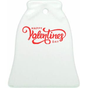 Happy Valentines Day Cute Holiday Gift Ceramic Bell Ornament