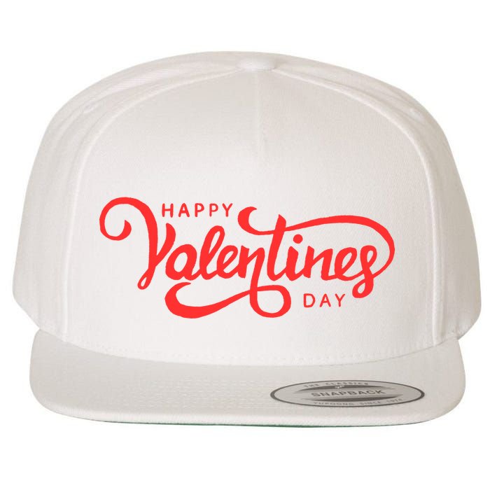 Happy Valentines Day Cute Holiday Gift Wool Snapback Cap