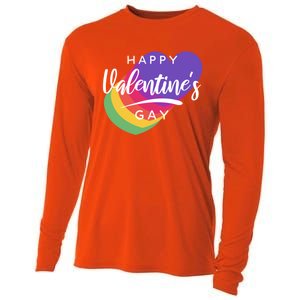 Happy Valentines Day Heart Cute Gift Cooling Performance Long Sleeve Crew